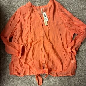 Grand & Greene Coral Button-Up Blouse